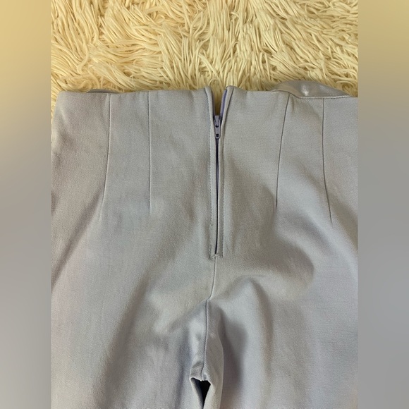 Maria Bianca Nero straight leg high rise back zip acetate baby blue SZ S elastic - Picture 8 of 8